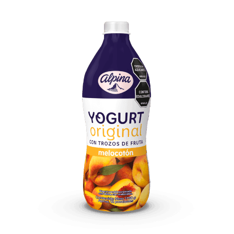 Yogurt original con trozos de fruta melocotón