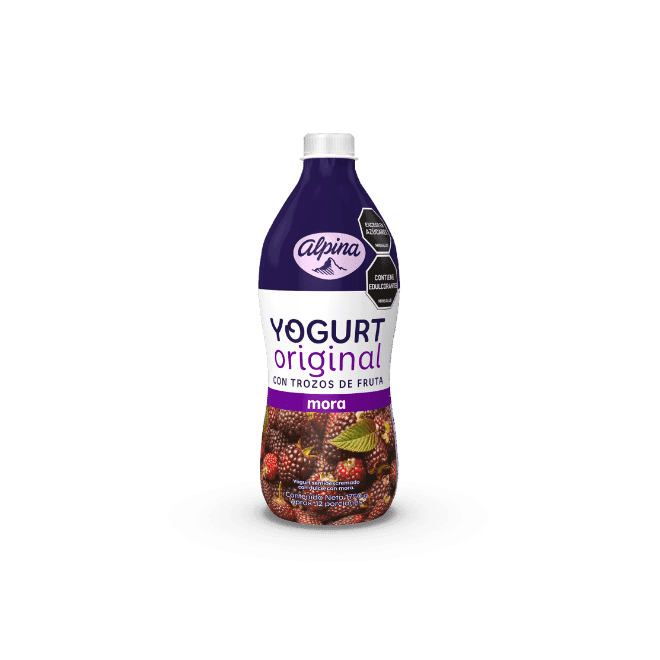 Yogurt original con trozos de fruta mora