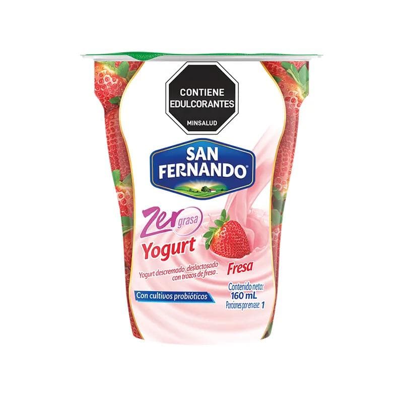Zero grasa yogurt fresa